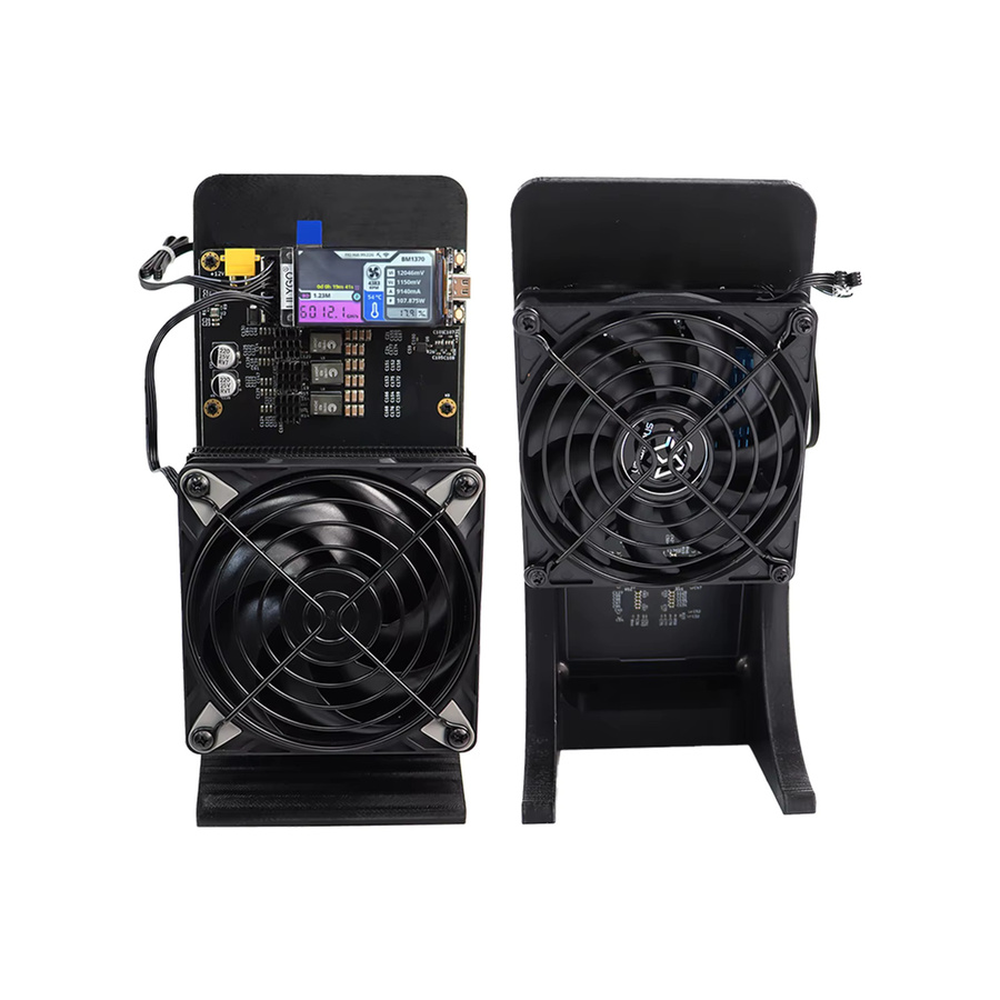 NerdminerQaxe++ Rev 6.1 Bitcoin Miner in Schwarz – Hocheffiziente SHA-256 BTC-Mining-Maschine mit 6TH/s und 100W für Heim- und Solo-Mining - Bild 3