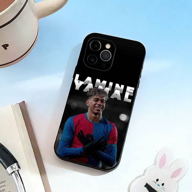 L-Lamine Y-Yamal Silikon Handyhülle für iPhone 11 bis iPhone 17 Pro Max in Schwarz - Bild 1