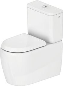 Duravit Stand-WC-Kombi Qatego Tiefspüler in Weiß Hochglanz mit Rimless-Technik und verdeckter Befestigung, B/T/H: 39 x 60 x 39 cm - Bild 1