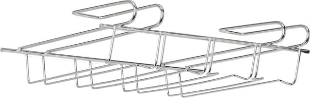 Relaxdays Weinglashalter Schrankeinsatz aus Eisen in Silber, 4-reihig, B/T/H: 34,5 x 8,5 x 26 cm - Bild 1