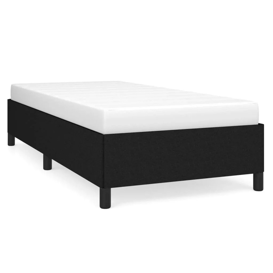 vidaXL Bettgestell Schwarz aus Stoff und Holz B/T/H: 90 x 190 x 35 cm - Bild 2