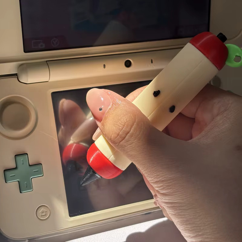 Niedriger Stylus-Stift in Apfelform für Nintendo 3DS 2DS NDS DS Touchscreen-Gaming-Zubehör, rot/mehrfarbig - Bild 4