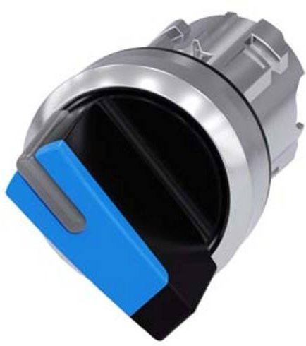 Siemens Knebelschalter 3SU1052-2BC50-0AA0 in Blau mit 45° Drehung aus Metall - Bild 1
