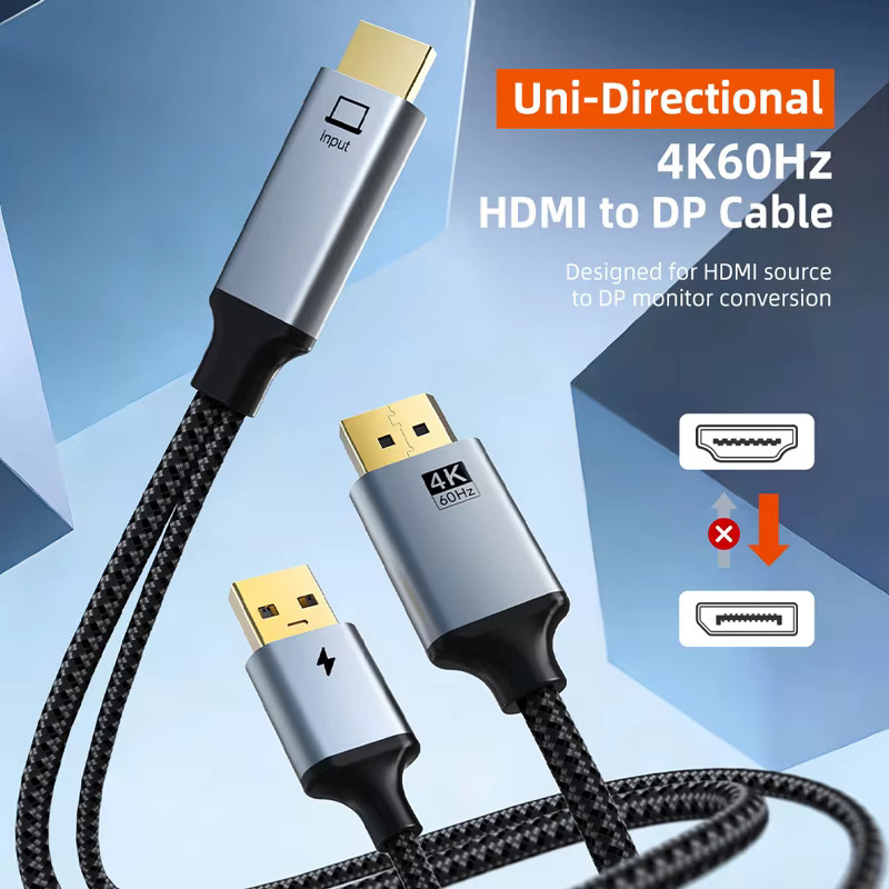 CABLETIME HDMI auf USB-C Adapter, unidirektional 4K60Hz mit USB-Stromversorgung, schwarz, kompatibel mit Nintendo Switch und PlayStation - Bild 2