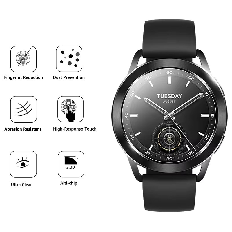 Xiaomi Mi Watch S3 S4 HD Displayschutz aus gehärtetem Glas, transparent, 9H Härte - Bild 3
