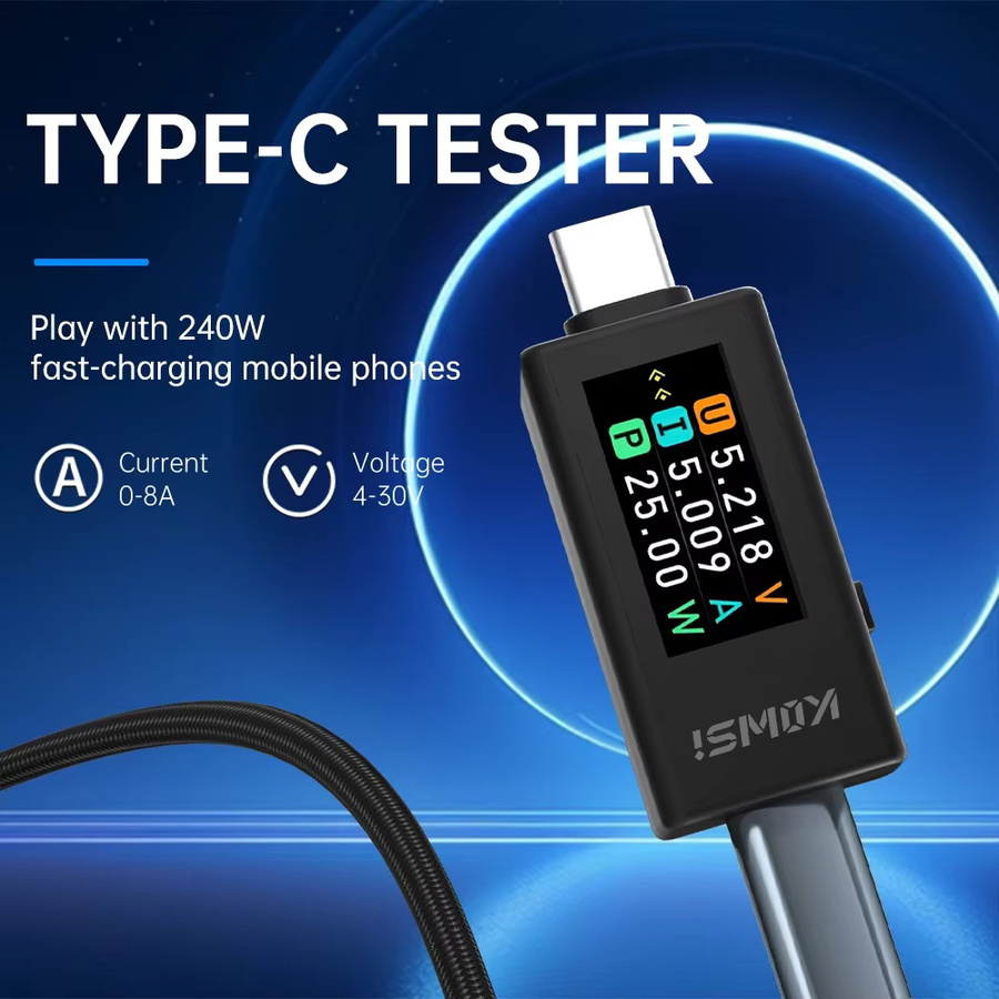 Diymore KWS-X1/KWS-1902L USB-Tester Voltmeter Amperemeter in Schwarz mit USB-C, DC 4-30V 0-12A, Schnellladungserkennung, Trigger und Kapazitätsmessung - Bild 4