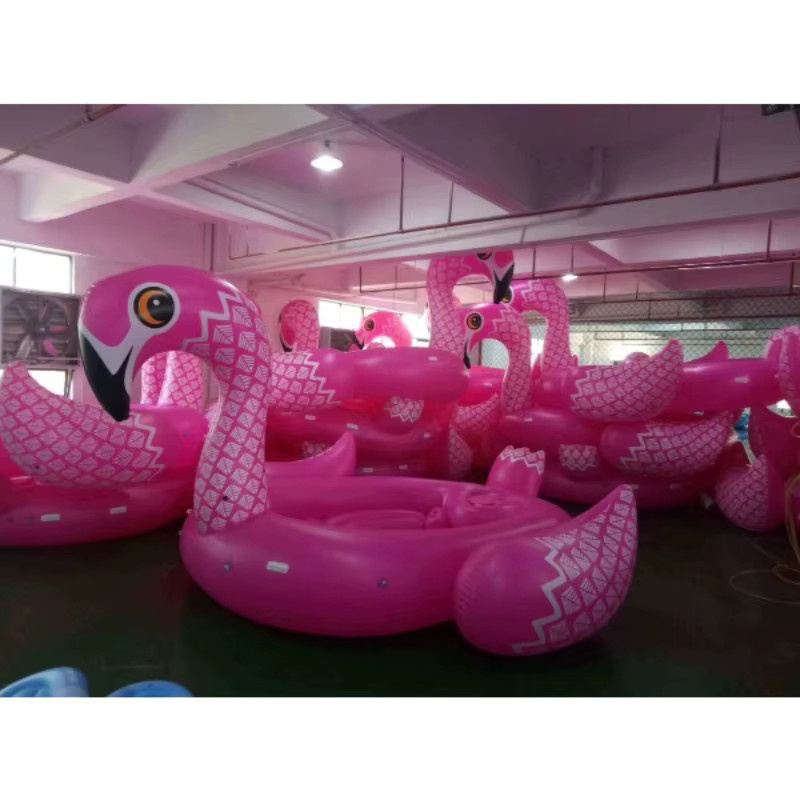 Party Bird Aufblasbare Flamingo-Schwimminsel für 6 Personen in Pink - Bild 4
