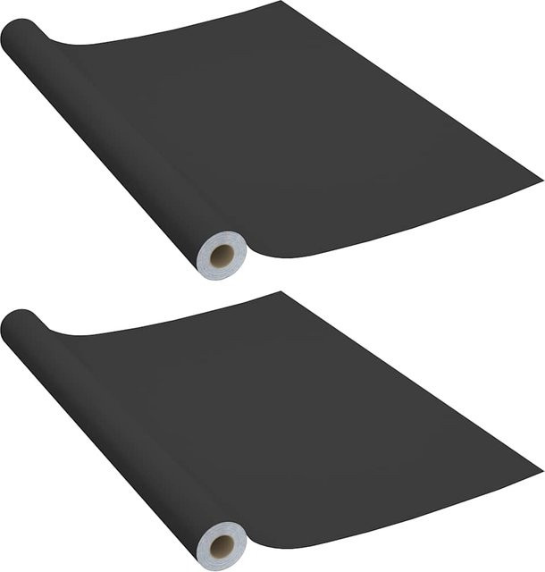 Selbstklebende Möbelfolie von Yiwydaa aus PVC in Schwarz, 2 Stück, Breite: 90 cm, Länge: 500 cm - Bild 1