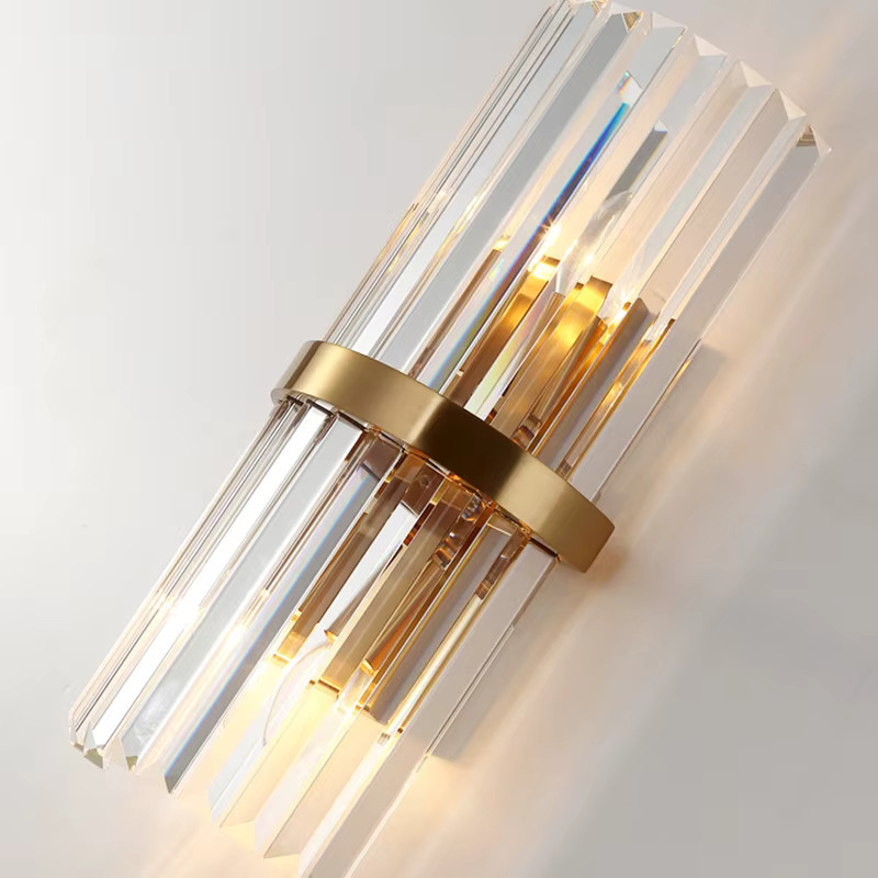 BANMENG LED Wandlampe aus Kristall im Nordic Design, Farbe Gold und Transparent, ideale Innenbeleuchtung für dein Wohnzimmer oder Schlafzimmer - Bild 2
