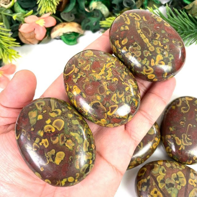 Obst-Jaspis-Palmenstein Azolit-Taschenstein von CrystalHola in Mehrfarbig im böhmischen Stil - Bild 1