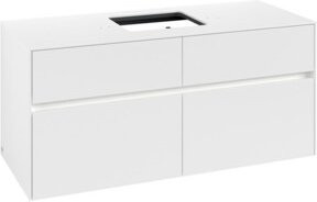 V&B Waschtischunterschrank Collaro mit Waschtisch und LED-Beleuchtung, Farbe: Weiß, B/H/T: 120 x 54,8 x 50 cm - Bild 1