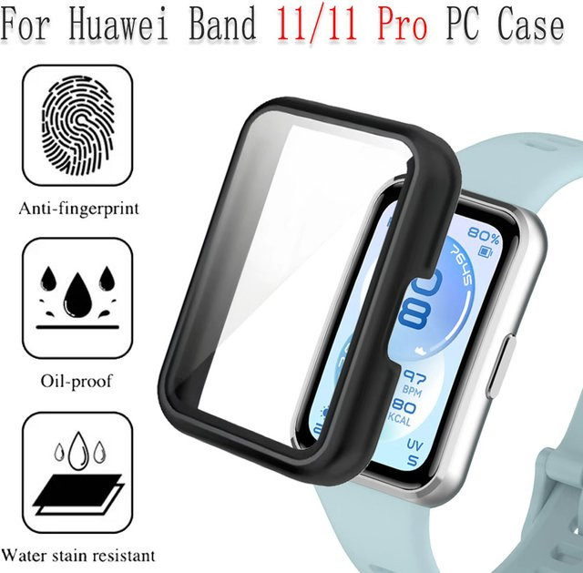 Schutzhülle aus gehärtetem Glas und PC-Hülle für Huawei Band 11 Pro, Unisex - Bild 1