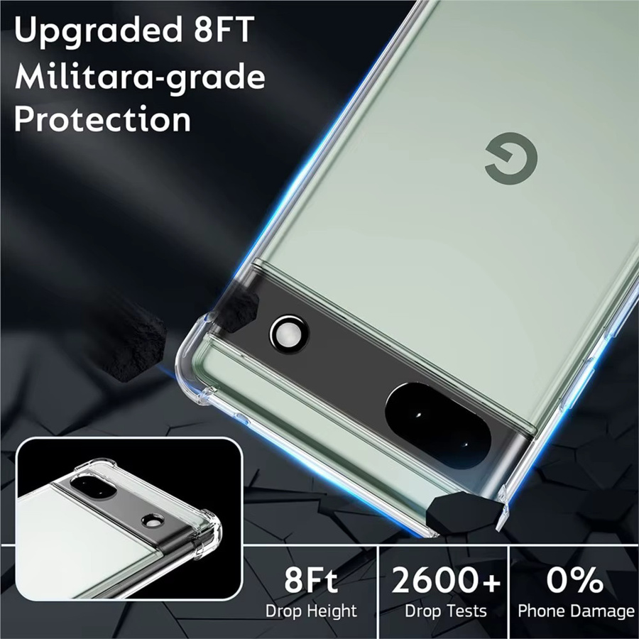 Stoßfeste transparente Air-Bag Schutzhülle für Google Pixel 6 7 8 9 10 Pro XL und Pixel 6A 7A 8A 9A mit 1,5 mm Dicke - Bild 6