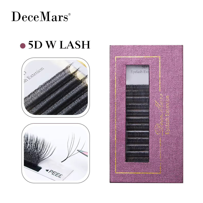 DeceMars 5D W-förmige Wimpernverlängerungen, 3er Set - Bild 2