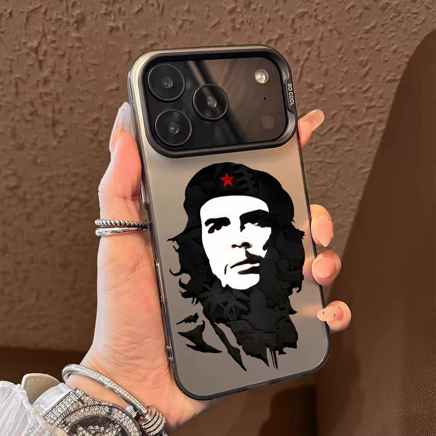 Handyhülle mit Che Guevara Kuba Porträt für iPhone 11 bis 17 Pro Max, Mehrfarbig, Matt Laser Metallic Aurora Design - Bild 3