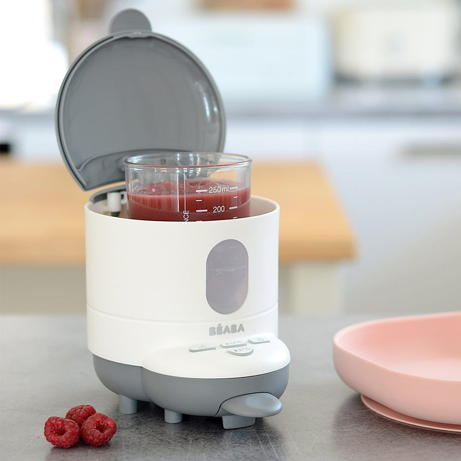 Beaba Bib Expresso Neo 2-in-1 Flaschenwärmer und Babykostwärmer in Weiß Grau - Bild 3