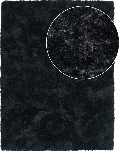 Hochflor-Teppich Silvana in Schwarz, pflegeleicht, rutschfest und fußbodenheizungsgeeignet, B/T: 160 x 220 cm - Bild 1