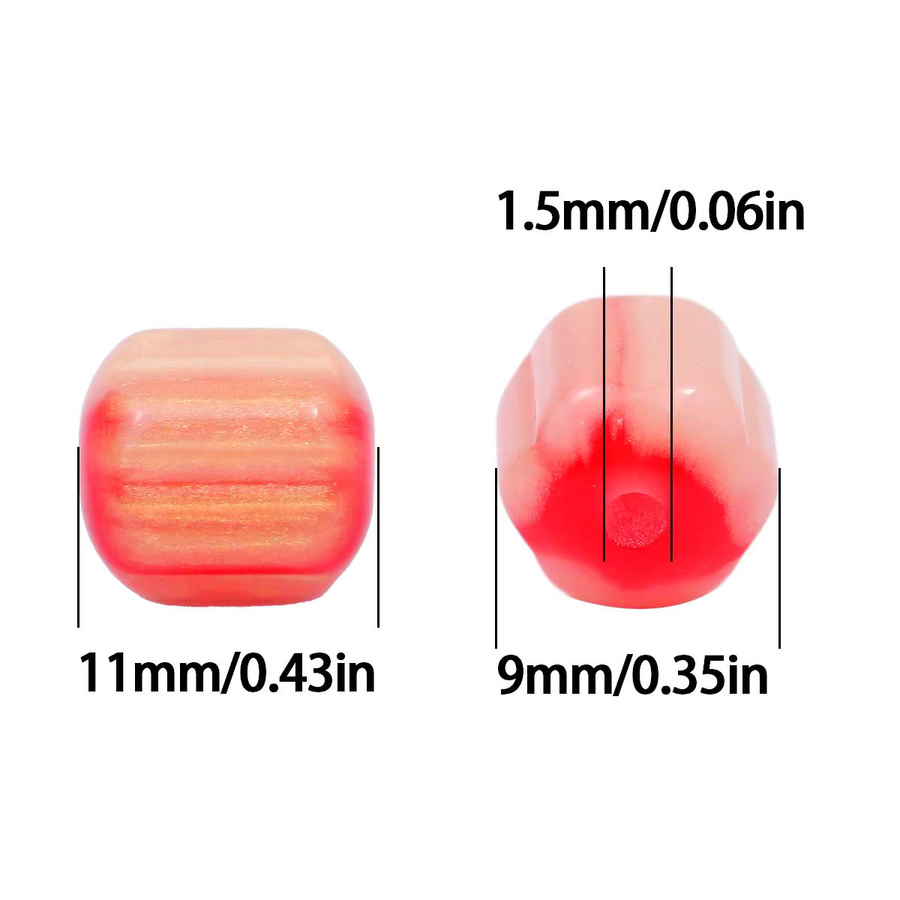 JHNBY Perlen, Acryl, Farbwechselnd, Mehrfarbig, 11 mm - Bild 2