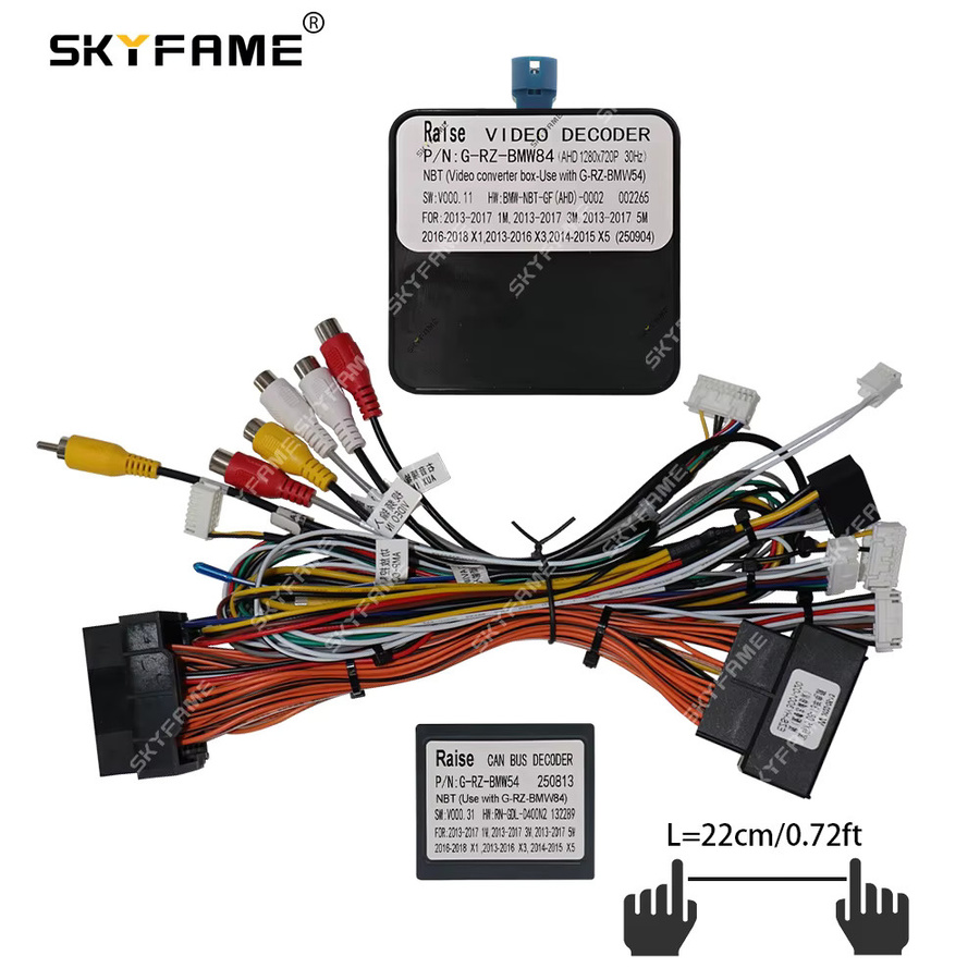 SKYFAME 16pin Kabelbaum Adapter mit Canbus Box Decoder für Android Radio in BMW X3 X4 X5 X6 E70 E71 F25 F26 F30 - Bild 3