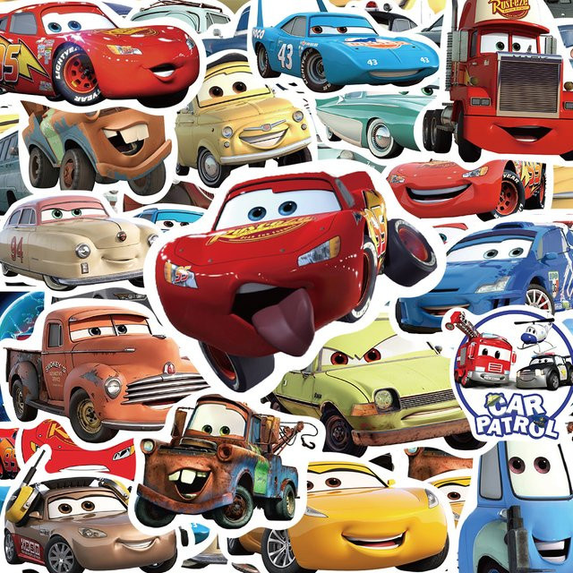 Disney Cars Aufkleber Set mit Lightning McQueen in Multicolor für Notizbücher, Telefone und Gepäck - Bild 1
