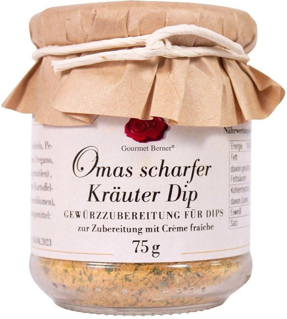 Gourmet Berner Omas scharfer Kräuter Dip Gewürzmischung 75 g - Bild 1