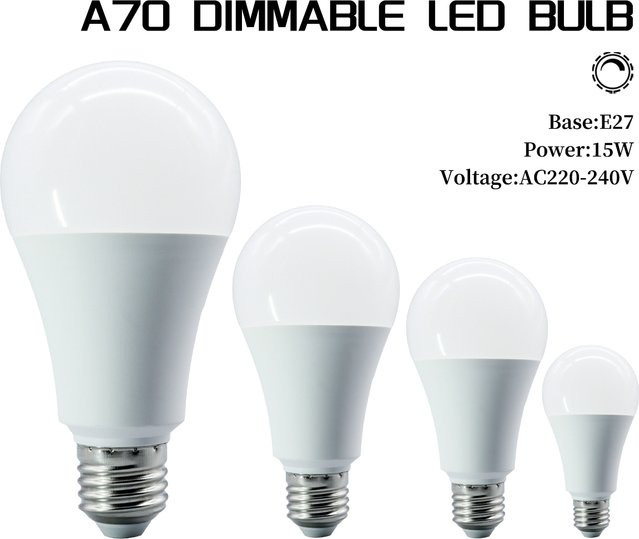 Gatetop Dimmbare LED-Lampe E27 A70, 15W, 1200LM, Weiß, CCT Farbtemperatur-Wahl - Bild 1