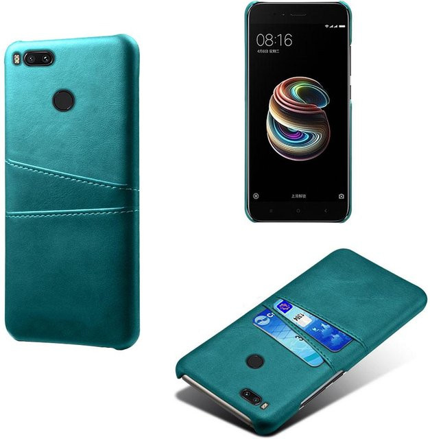 Schutzhülle aus PU-Leder und PC für Xiaomi Mi 5X 6X A1 A2 Mi5 Mi6 5s Plus sowie Xiaomi 8 9 SE Max 3 2 Mix 2s Poco F1 in Türkis - Bild 1