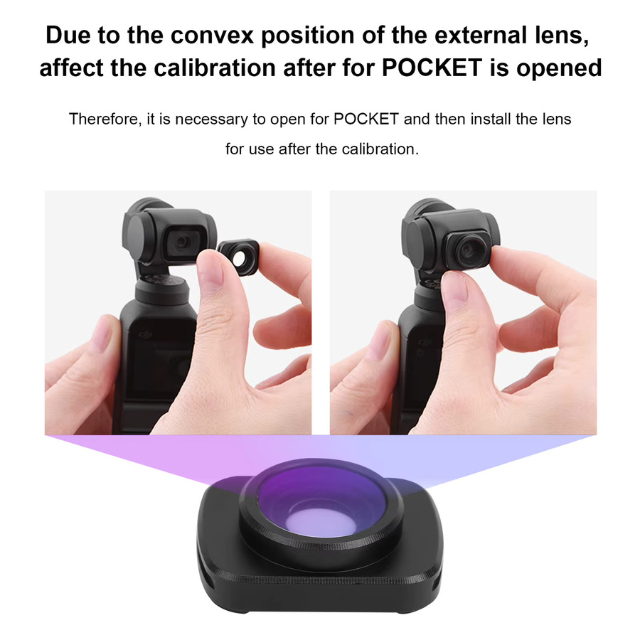 Magnetisches anamorphotisches Weitwinkel-Objektiv für DJI Osmo Pocket 1 und Pocket 2, Schwarz - Bild 4