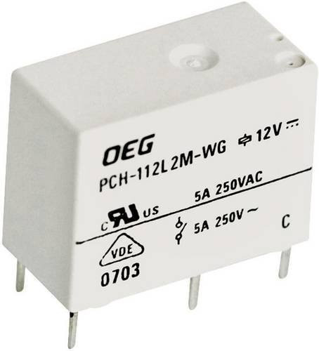 TE Connectivity PCH-112L2M-WG Printrelais 12 V/DC 5A 1 Schließer in Weiß - Bild 1