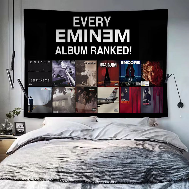 Potdemiel Wandteppich Eminem Rapper Motiv im Hippie Tarot Stil für deine Wohnkultur - Bild 2