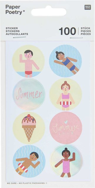 Rico Design Paper Poetry Sticker Strand 4 Blatt - Bild 1