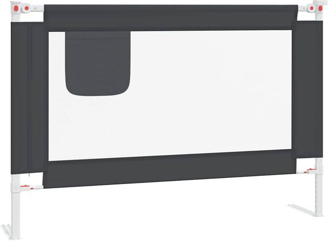 Kleinkindbett-Schutzgitter VD Home Furnishing aus Textil und Metall, Dunkelgrau, Breite: 100 cm, Höhe: 25 cm, Tiefe: 25 cm - Bild 1