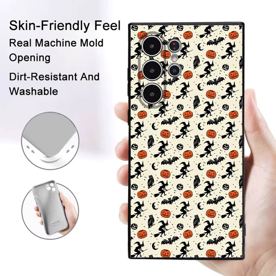 Kawaii Halloween Handyhülle für Samsung Galaxy S25 S24 S23 S22 S21 S20 Ultra Plus 5G, Frosted Soft Case, Mehrfarbig - Bild 2