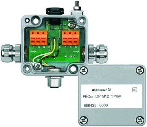 Weidmüller FBCON DP M12 1WAY 8564350000 Sensor/Aktorbox passiv PROFIBUS-DP Standardverteiler in Grau - Bild 1
