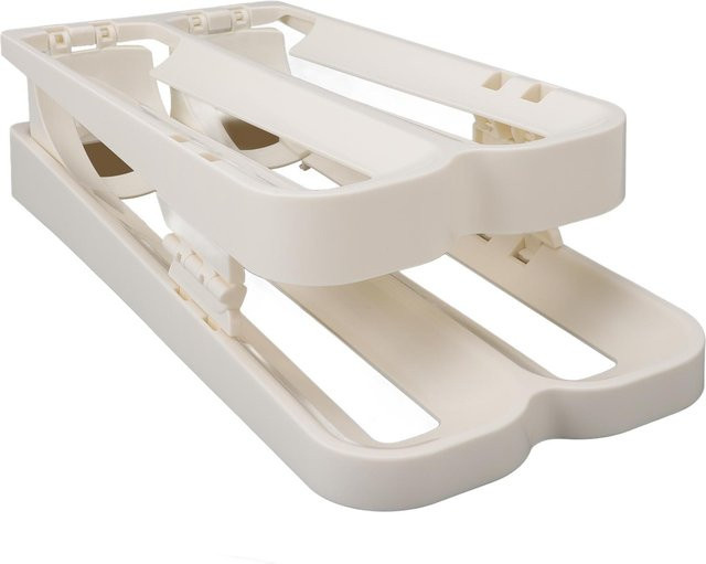 CosyHome Eier Organizer für den Kühlschrank, platzsparend, faltbar und rollend, Farbe: Weiß - Bild 1