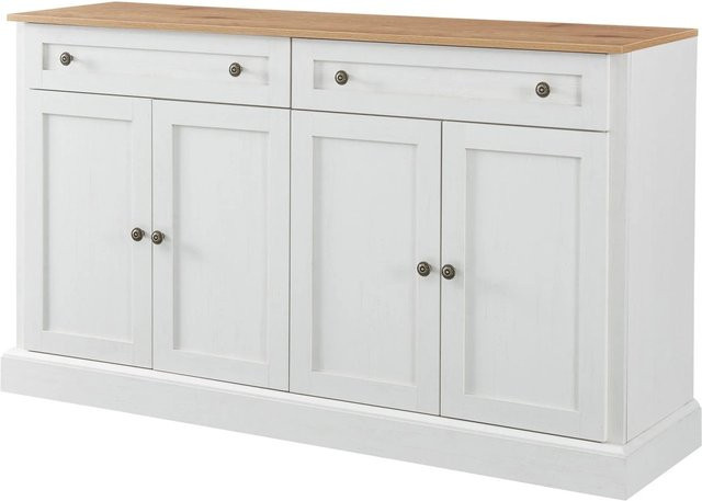 okwish Sideboard für dein Esszimmer mit 4 Türen und 2 Schubladen in Natur, B/T/H: 150 x 40 x 86 cm - Bild 1
