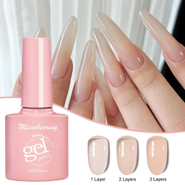 Misscheering Gel Polish Nude, 7,5 ml, Transparentes Jelly - Bild 1