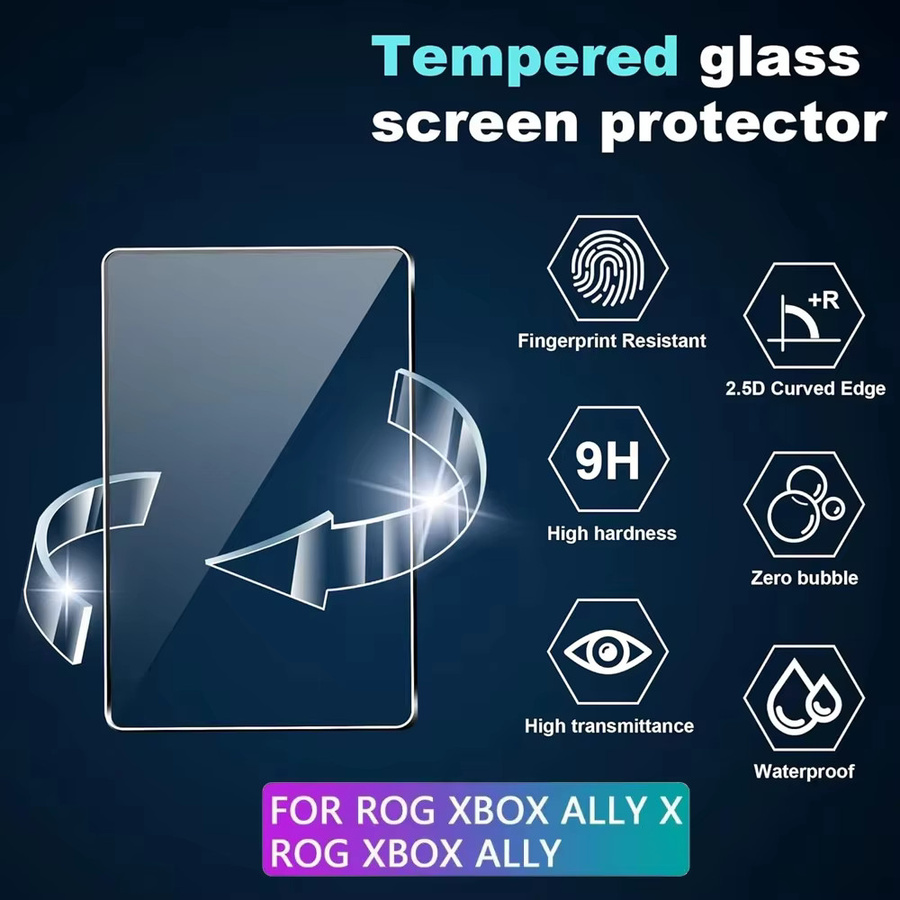 HD-Schutzfolie aus gehärtetem Glas für Asus ROG Ally und ROG Ally X, transparent, kratzfester Displayschutz - Bild 3
