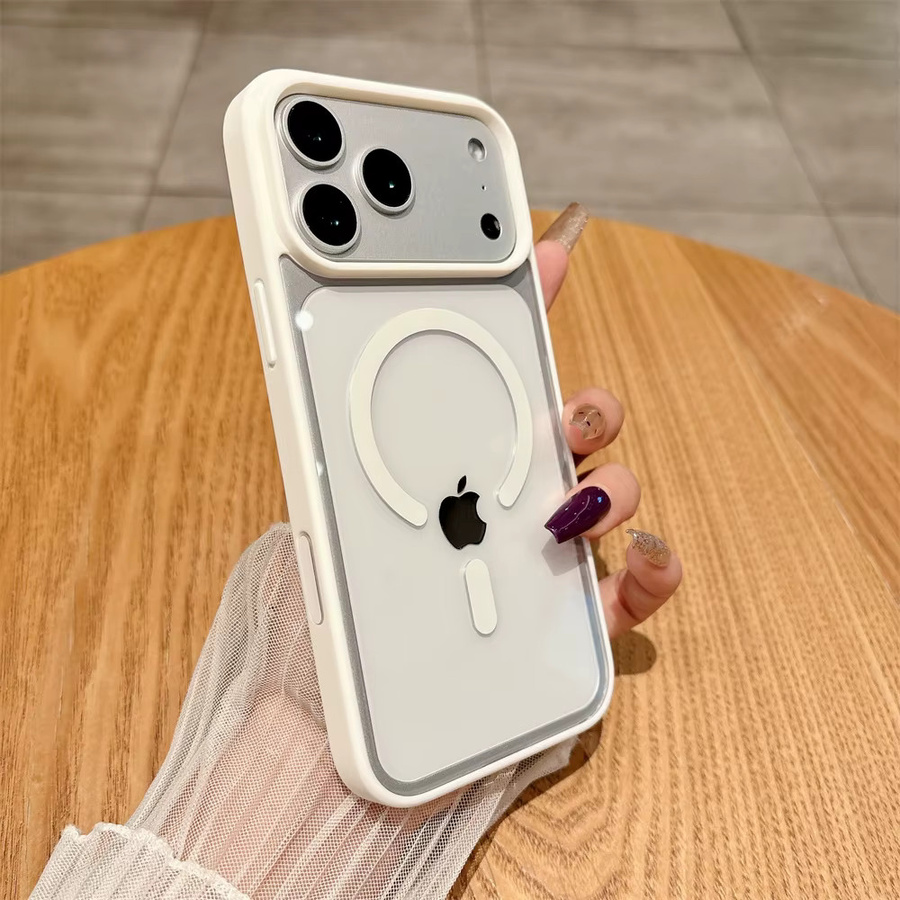Apple Magnetische Handyhülle für iPhone 17, Air 16, Pro Max Plus in Transparent oder Schwarz mit TPU-Rückseite und Kamerasteuerung - Bild 1