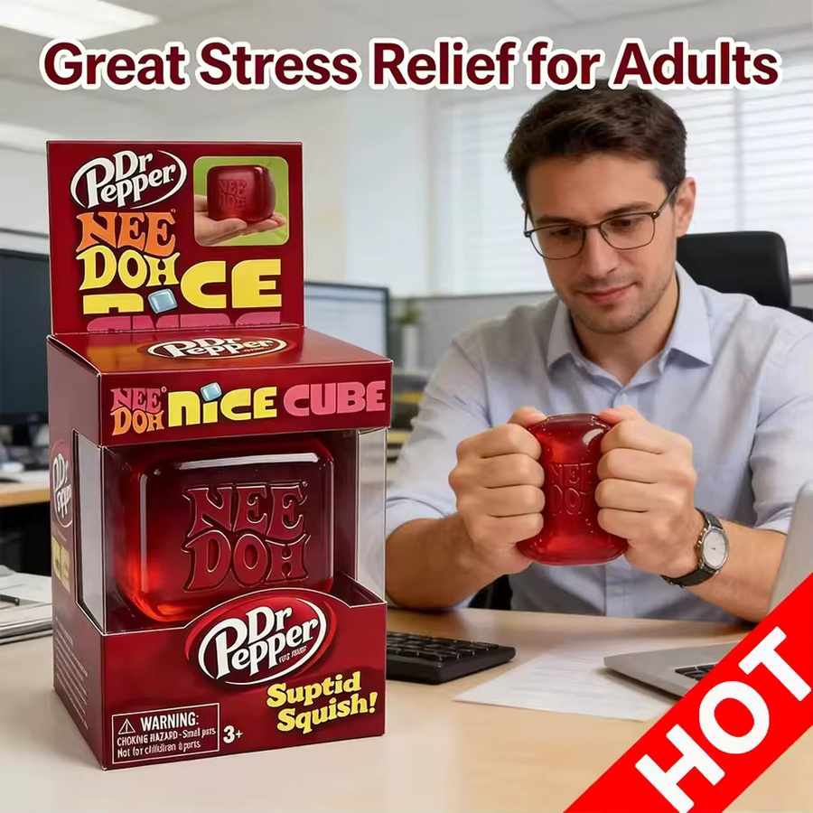 Schylling Dr Pepper Nice Cube Squeeze, Fidget-Spielzeug, red - Bild 5