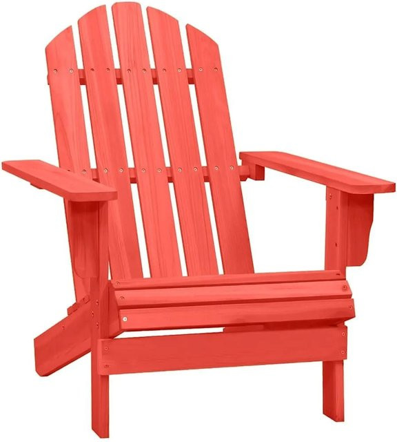 vidaXL Adirondack-Gartenstuhl aus Kiefer Massivholz in Rot - Bild 1