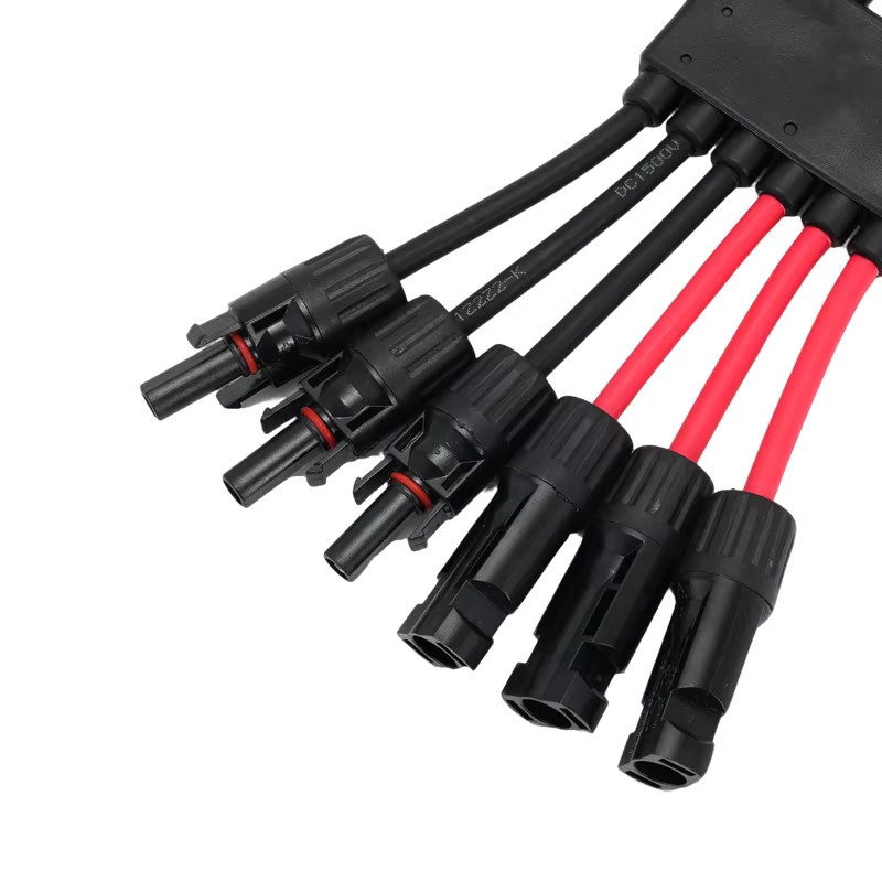 PV-Parallelverbinder Solar-Y-Verteilerkabel DC1000V 35A IP67 Photovoltaik-Adapter in Schwarz - Bild 4