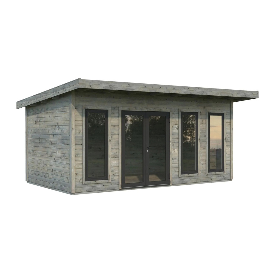 Palmako Holz-Gartenhaus Aurelia Pultdach in Grau mit modernem Design, B/T: 530 x 300 cm - Bild 2