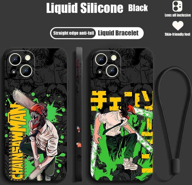 Chainsaw Man Devil Hunter Handyhülle für Apple iPhone 17 16 15 14 13 12 Pro Max Plus mit Liquid Rope Design - Bild 1