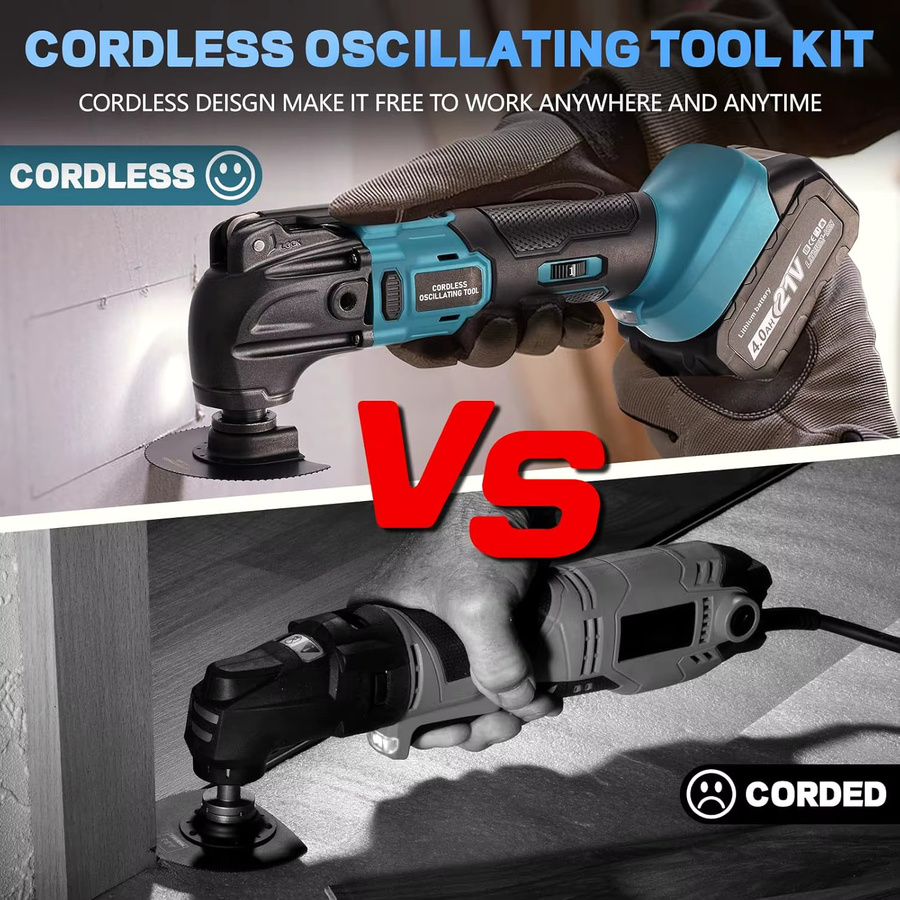 Makita 22000OPM Multi Tool Akku-Oszillierwerkzeug mit Schnellspanner für 18 V LXT Akkus in Blau - Bild 5