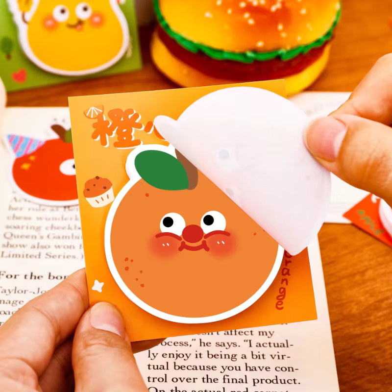 Niedlicher Kawaii Notizblock mit Obst-Cartoon-Motiv für Büro und Schule - Bild 2