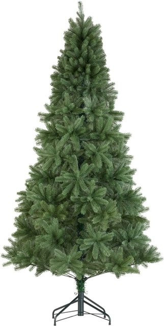 tectake Weihnachtsbaum Dancer Künstlich in Grün mit Spritzgussnadeln und Metallständer, B/T/H: 120 x 120 x 230 cm - Bild 2