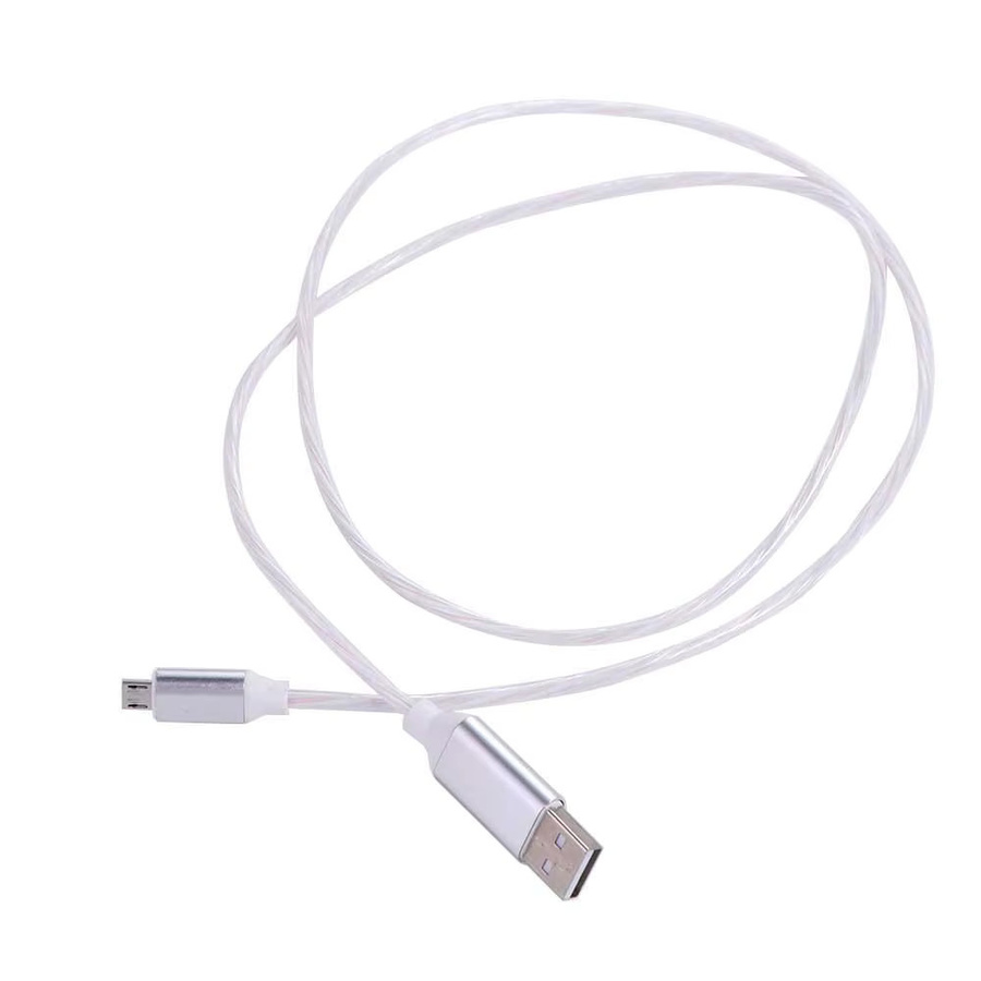 Leuchtendes USB-C-Schnellladekabel für Mobiltelefone in Weiß - Bild 4