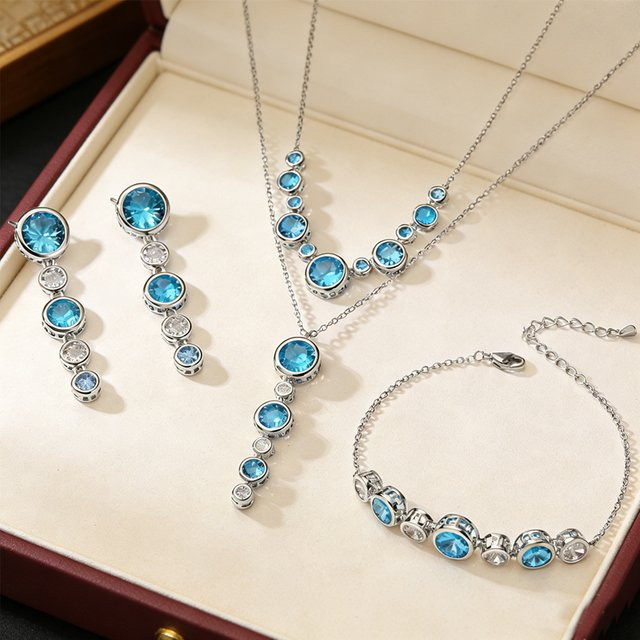 ZAKOL Schmuck-Set, Silber, Kristall, Zirkonia, Damen - Bild 1