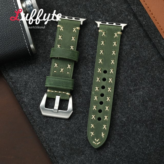 luffyte Uhrenarmband, Retro, handgefertigt, für Apple Watch 1–10 Ultra SE 2 - Bild 1